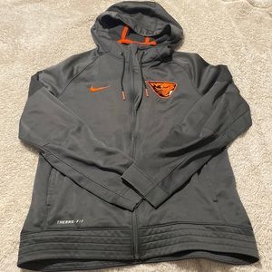 MENS NIKE THERMA- FIT JACKET SIZE- MEDIUM/ LARGE OREGON BEAVERS LOGO
